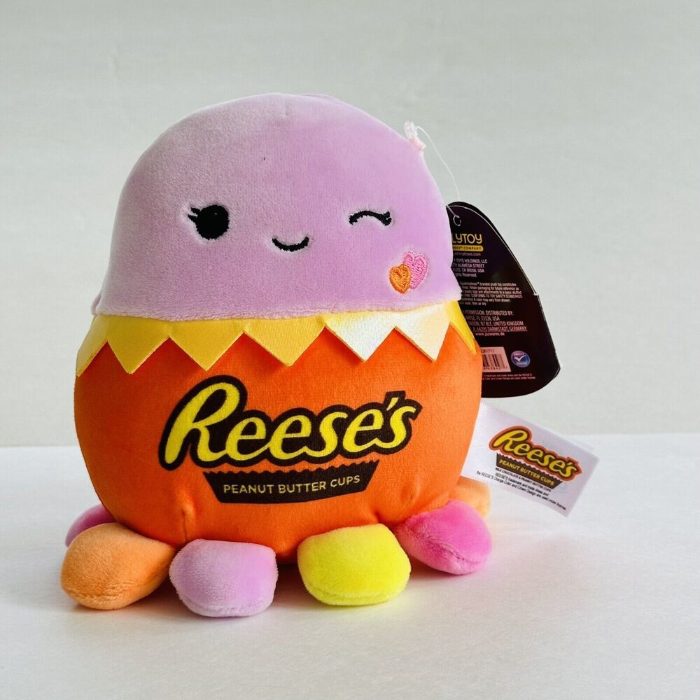 Hershey Reese's Squishmallows Jeanne Octopus Kellytoy Plush Stuffed Toy NWT 5"